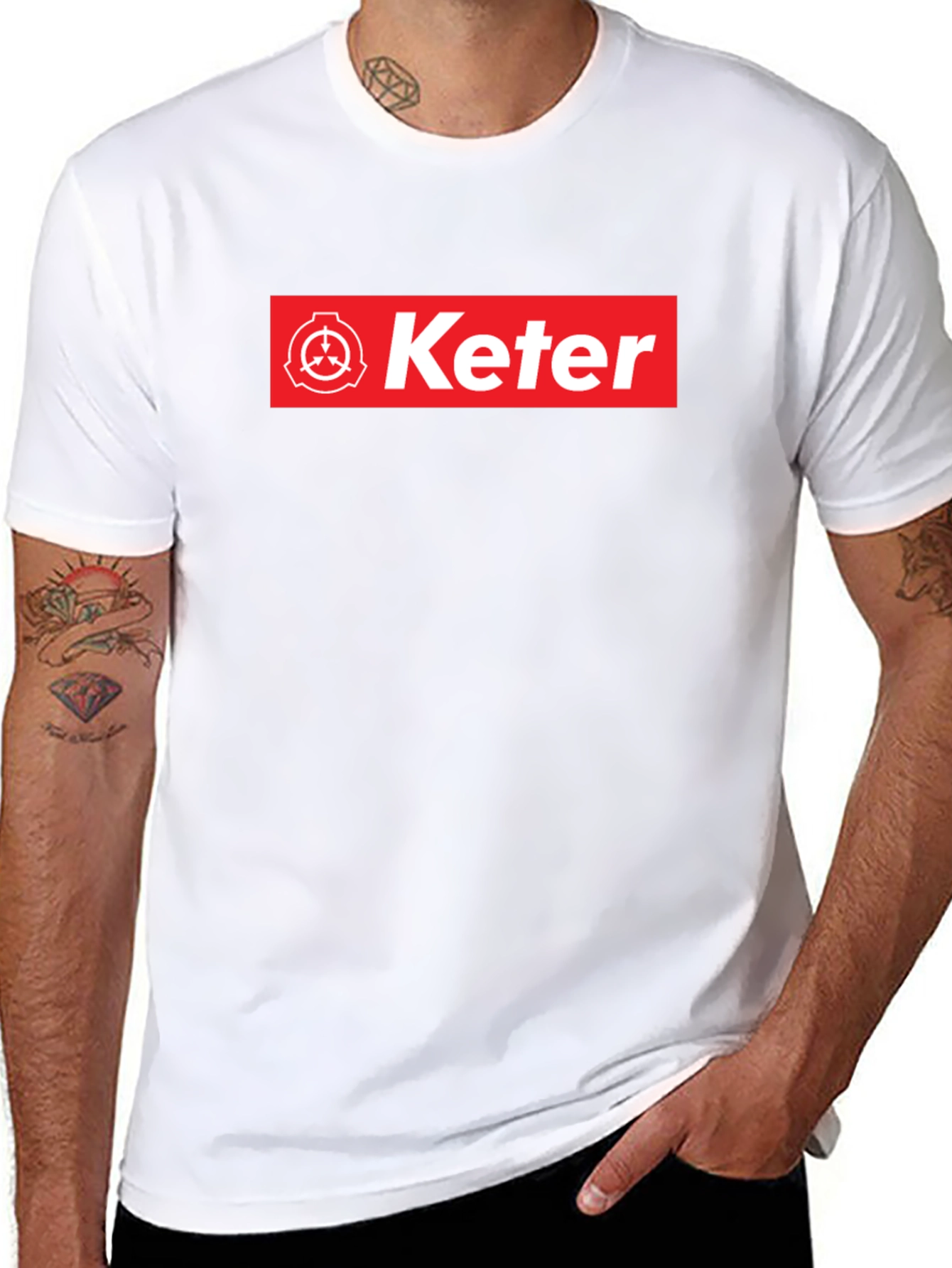 Keter SCP Foundation T-Shirt - Red Box Logo Design
