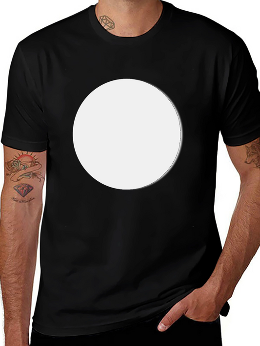 Classic Black T-Shirt with Customizable White Circle