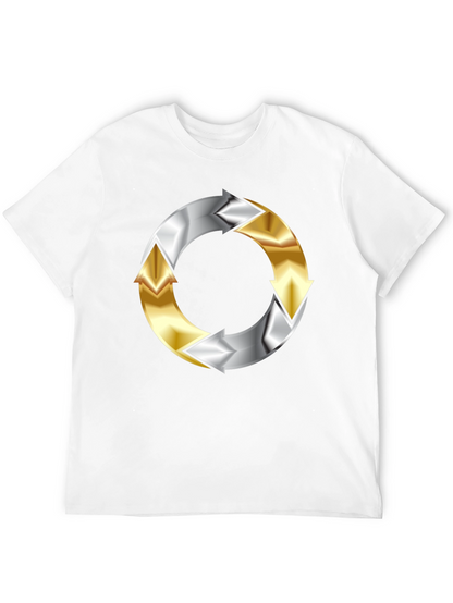 Arrow Cycle T-Shirt - Black Circular Design
