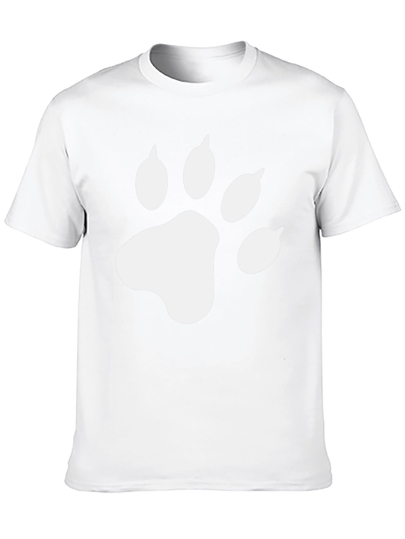 Cool Cat Paw Print Black T-Shirt