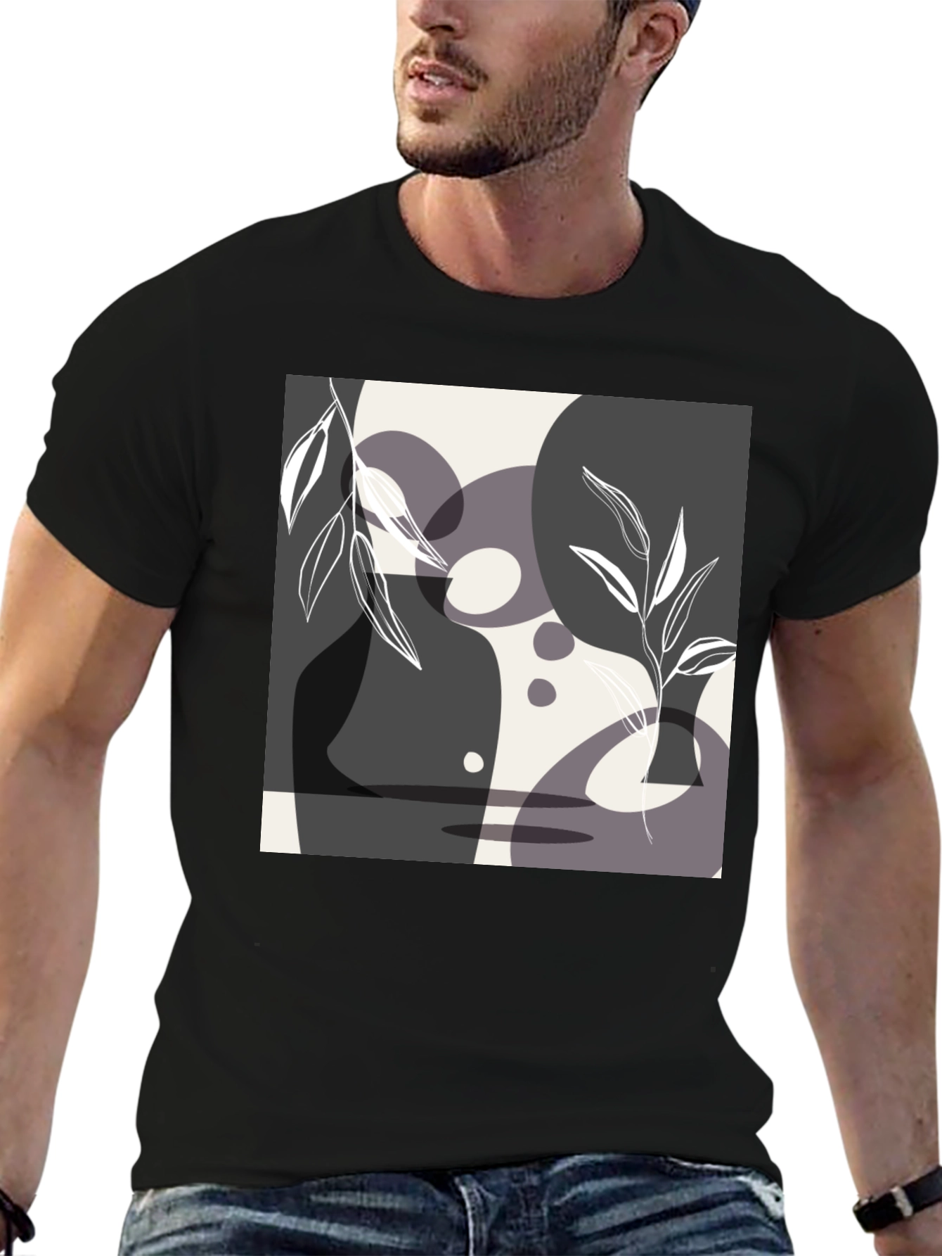Abstract Art Black T-Shirt