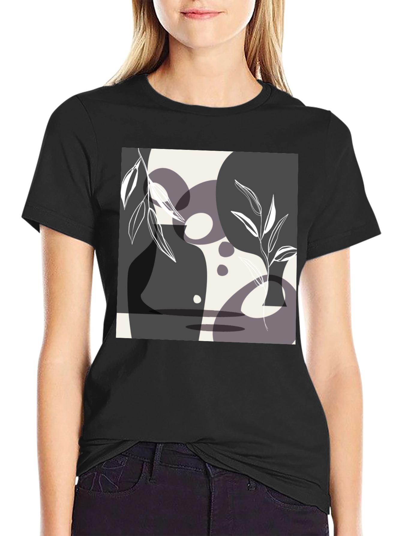 Abstract Art Black T-Shirt