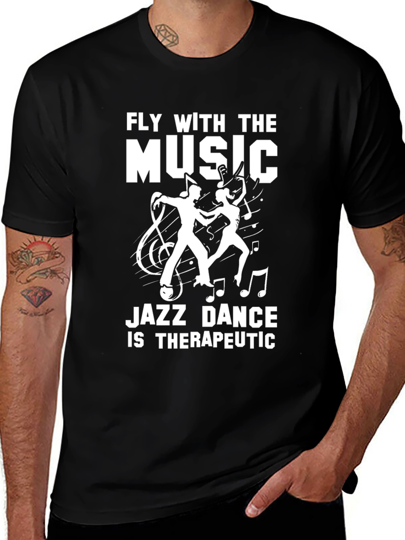 Fly with the Music Jazz Dance Graphic Tee