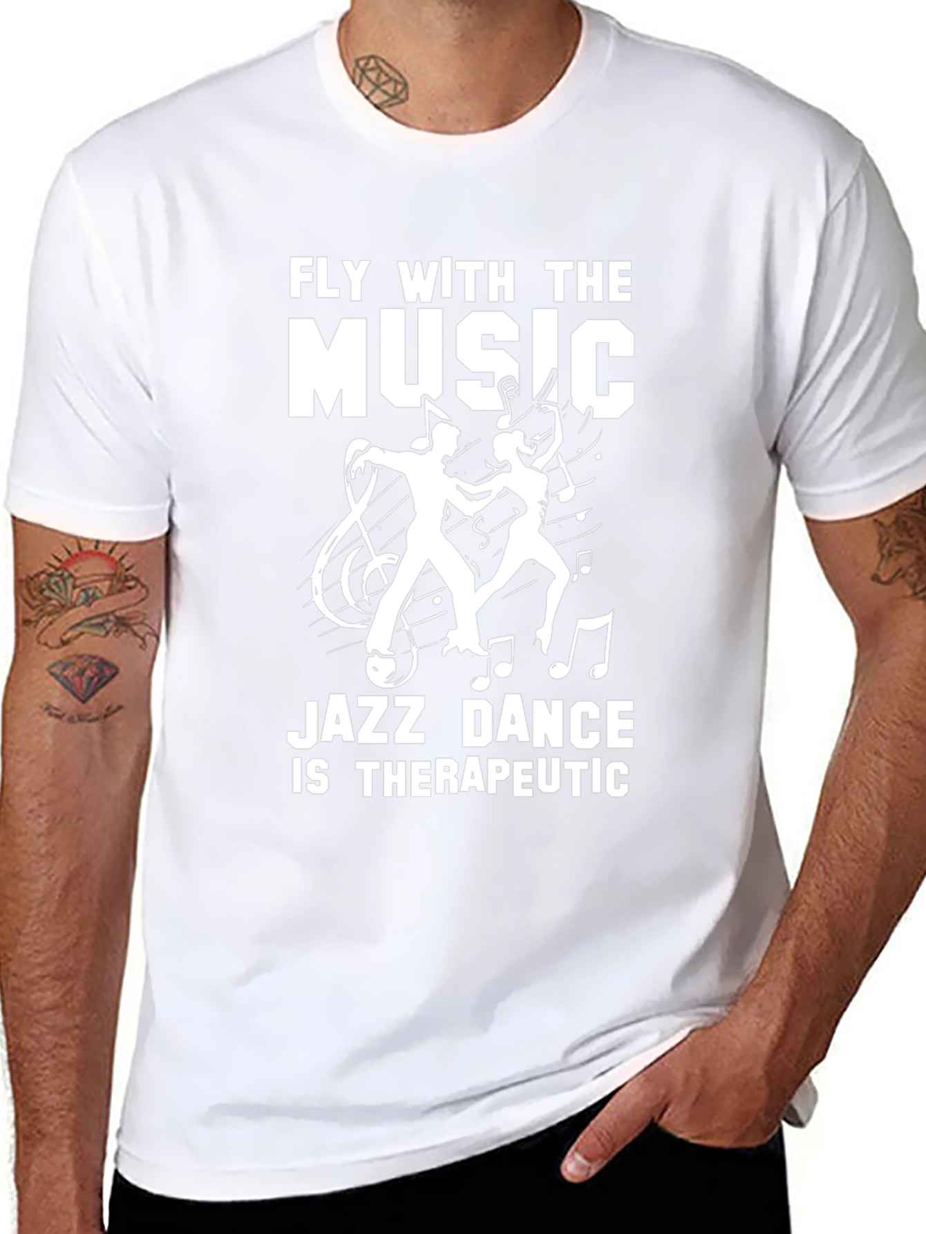 Fly with the Music Jazz Dance Graphic Tee