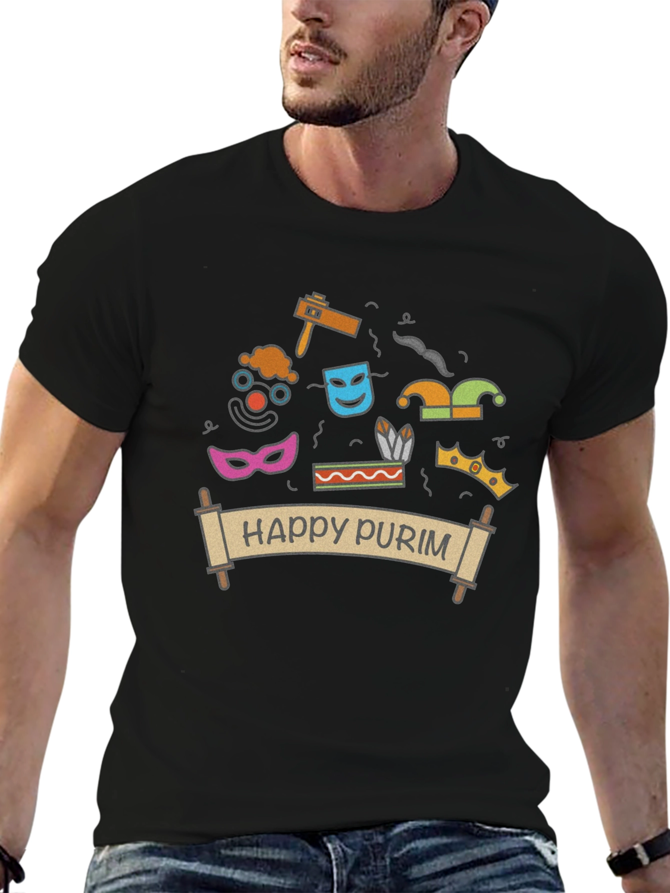 Happy Purim T-Shirt - Festive Holiday Apparel
