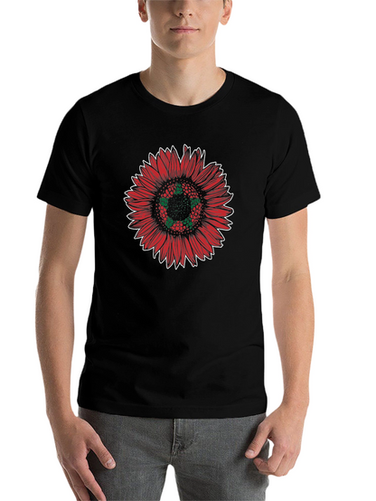 Red Sunflower Graphic Tee - Stylish Unisex T-Shirt