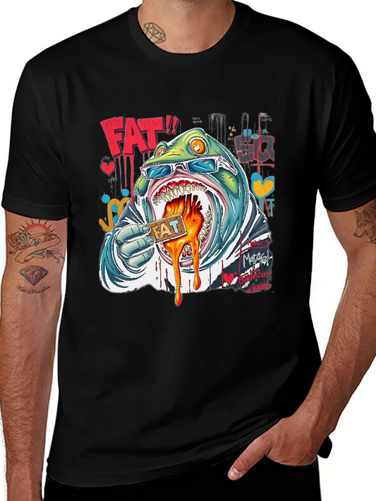 Funny Cartoon Graphic Tee - Street Art Style