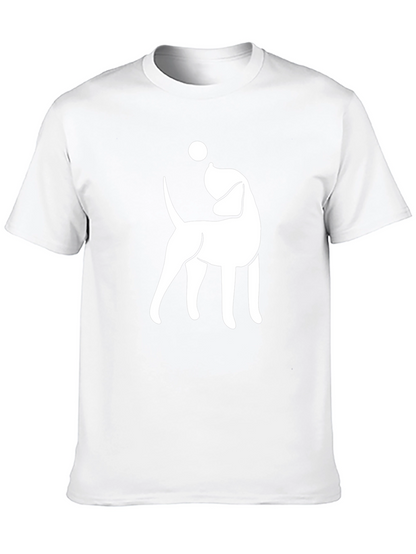 Dog with Ball Graphic Tee - Black