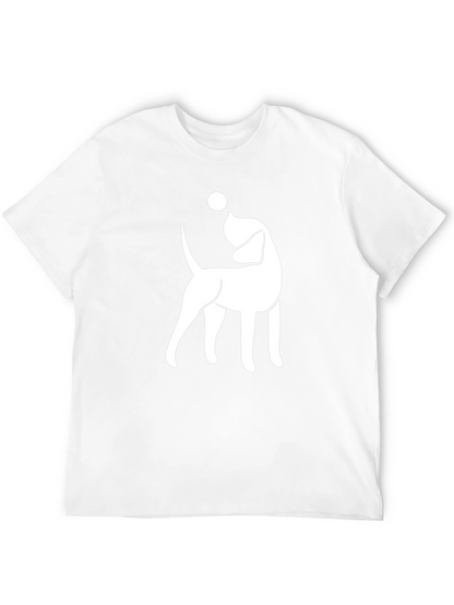 Dog with Ball Graphic Tee - Black
