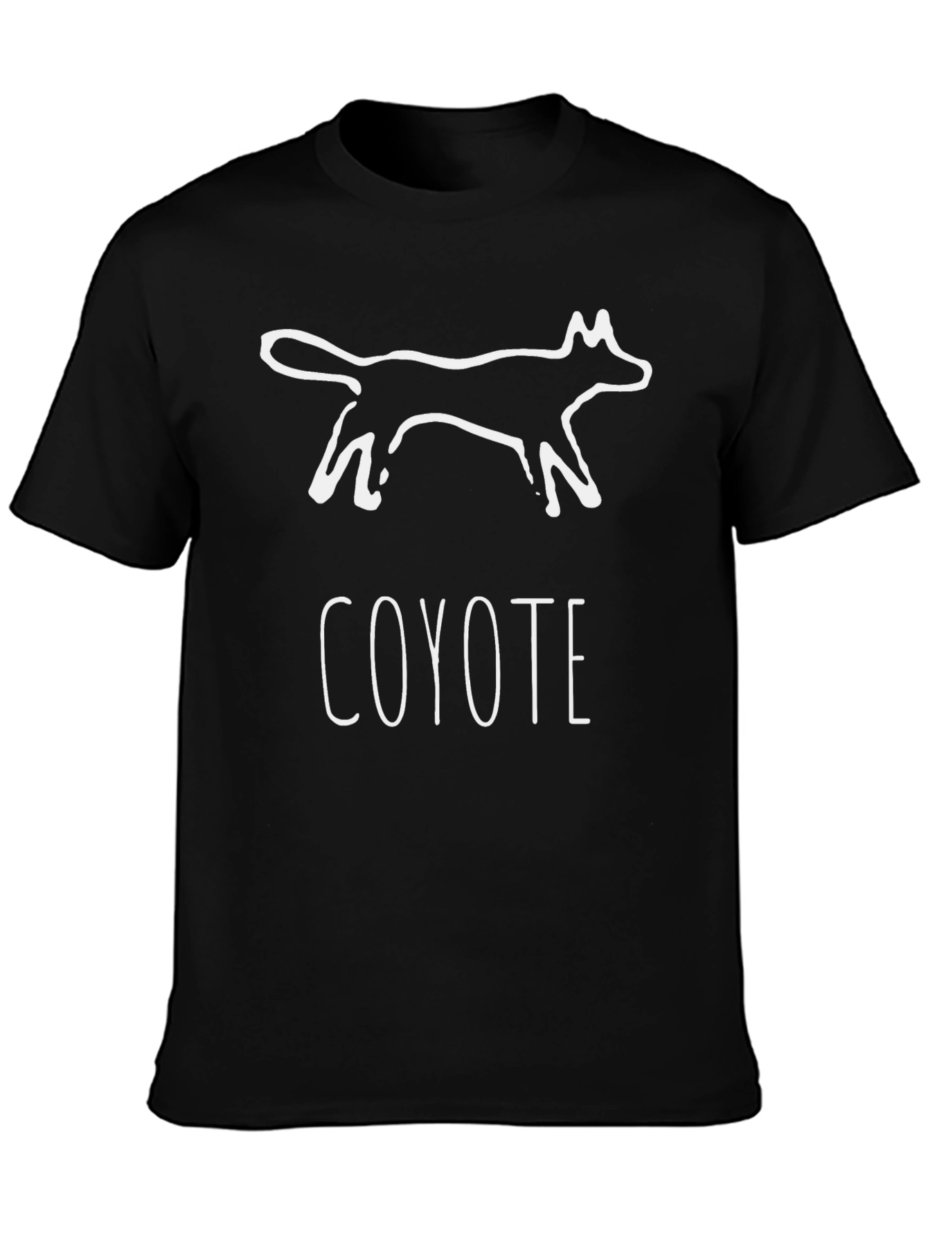 Coyote Graphic Print Black T-Shirt