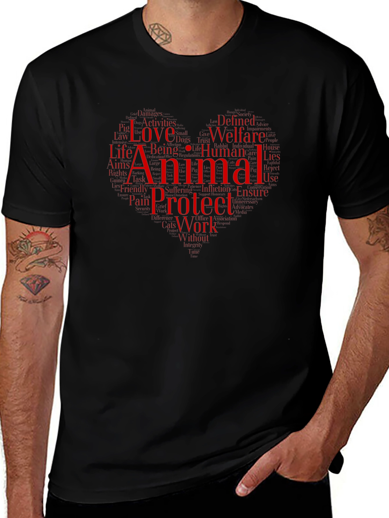 Animal Lover Graphic T-Shirt - Protect & Welfare