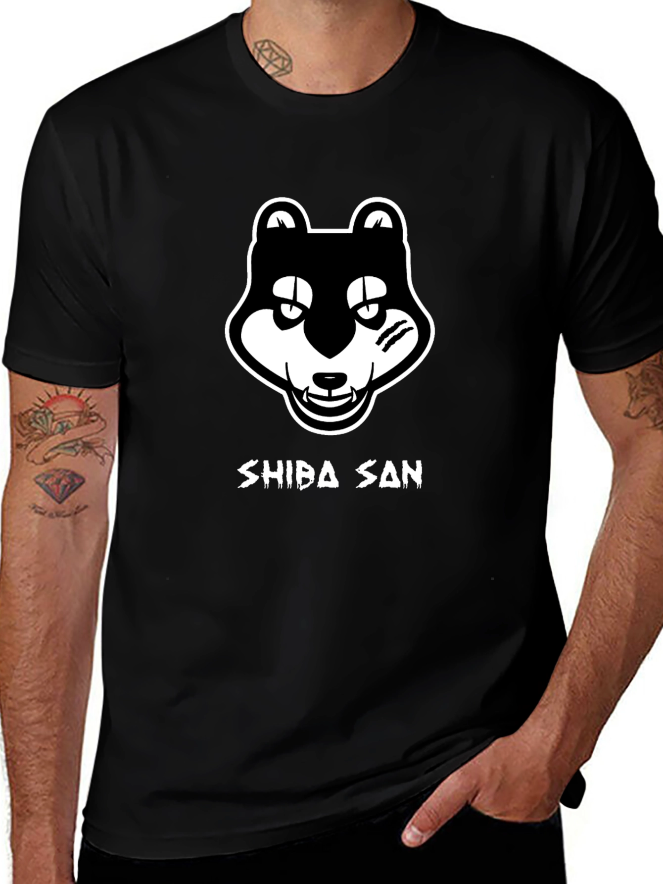 Shiba San T-Shirt Black Graphic Tee
