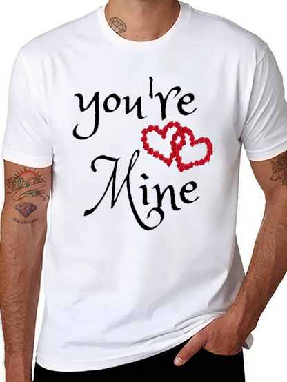 Youre Mine Valentines Day T-Shirt - Love Heart Roses