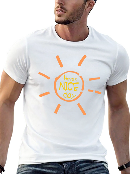 Have a Nice Day Sun Graphic Tee - Black