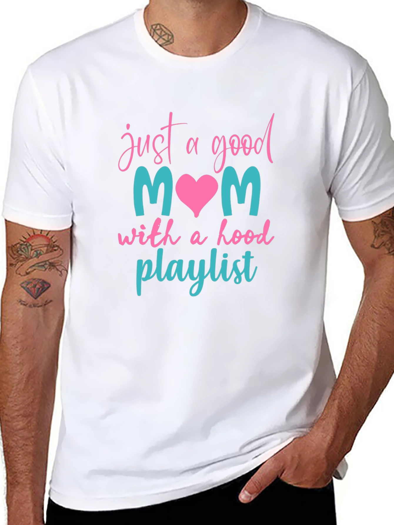 Good Mom Hood Playlist Tee