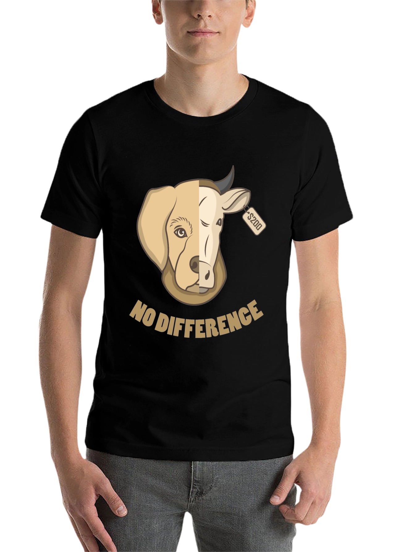 No Difference Tee: Dog Cow Graphic