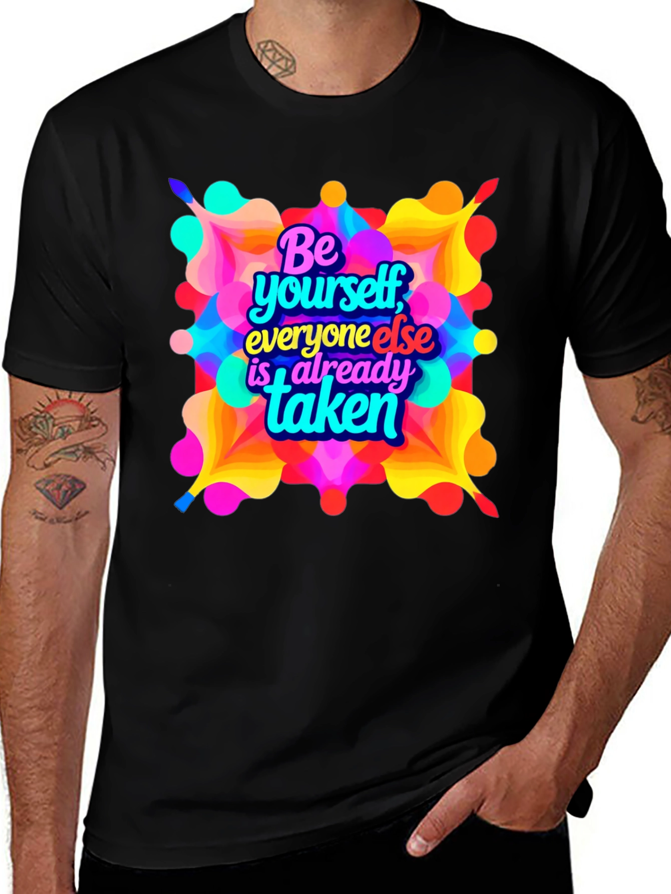 Be Yourself Graphic T-Shirt - Black