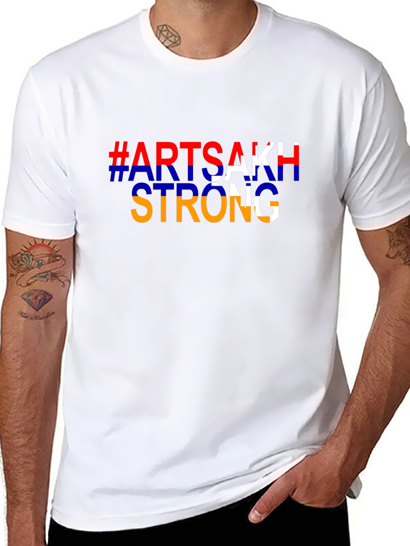 Artsakh Strong Black T-Shirt - Stand with Artsakh