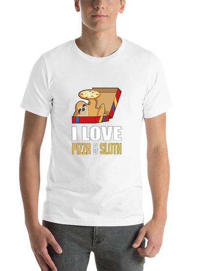 Pizza Sloth Graphic Tee - Funny Casual Shirt