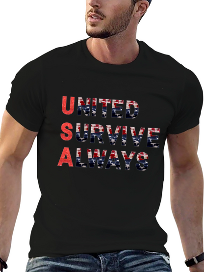 USA United Survive Always Graphic T-Shirt