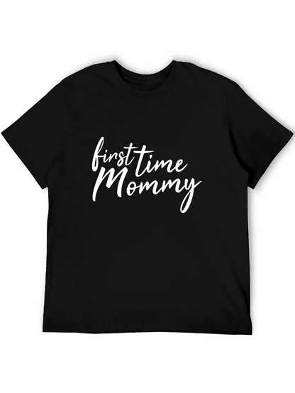 First Time Mommy Black T-Shirt