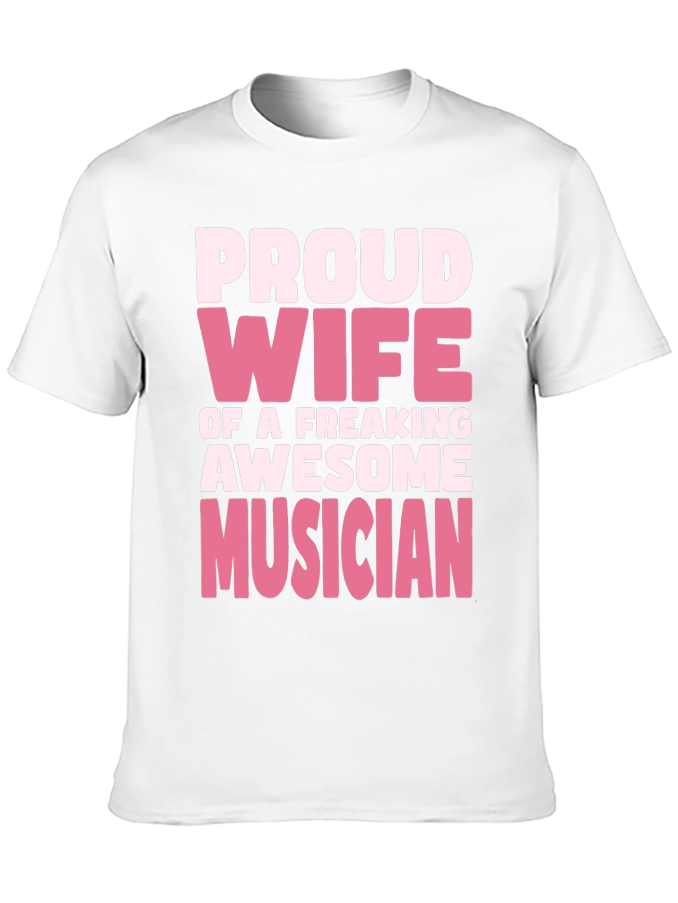 Proud Wife Musician Black T-Shirt
