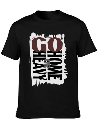 Go Heavy Or Go Home Black Graphic Tee