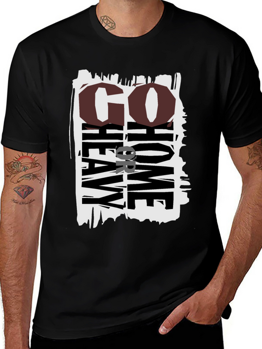 Go Heavy Or Go Home Black Graphic Tee