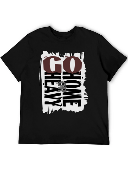 Go Heavy Or Go Home Black Graphic Tee