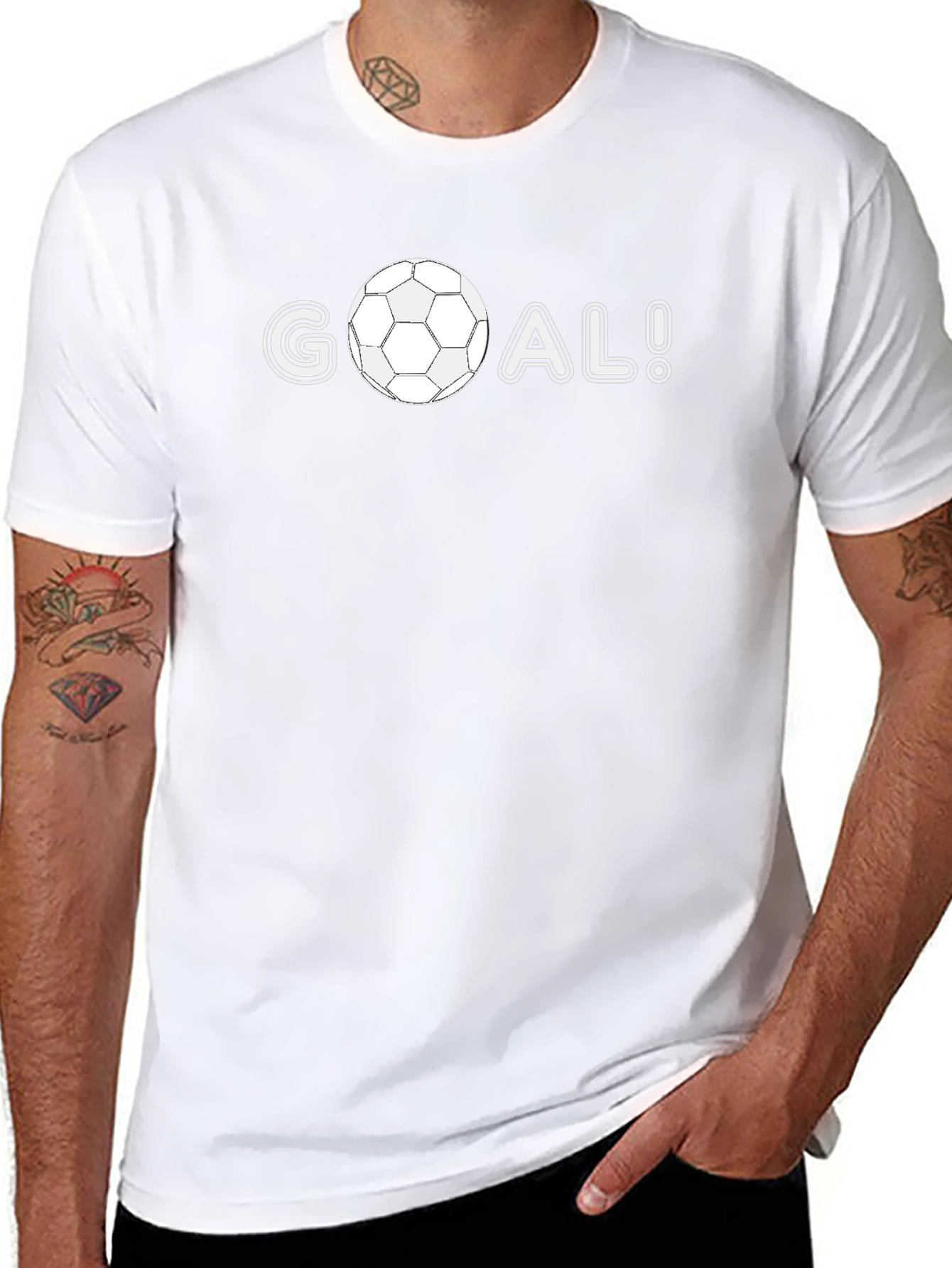 GOAL! Soccer Ball Graphic Tee - Stylish Black T-Shirt