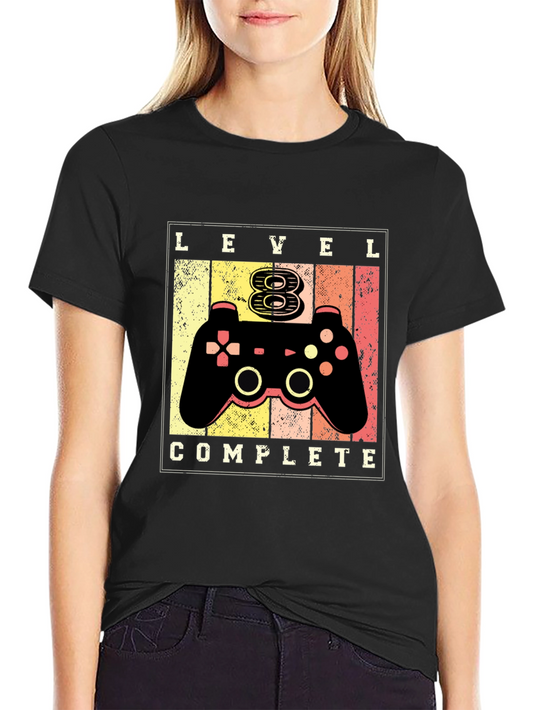 Level 8 Complete Gamer T-Shirt - Birthday Gift
