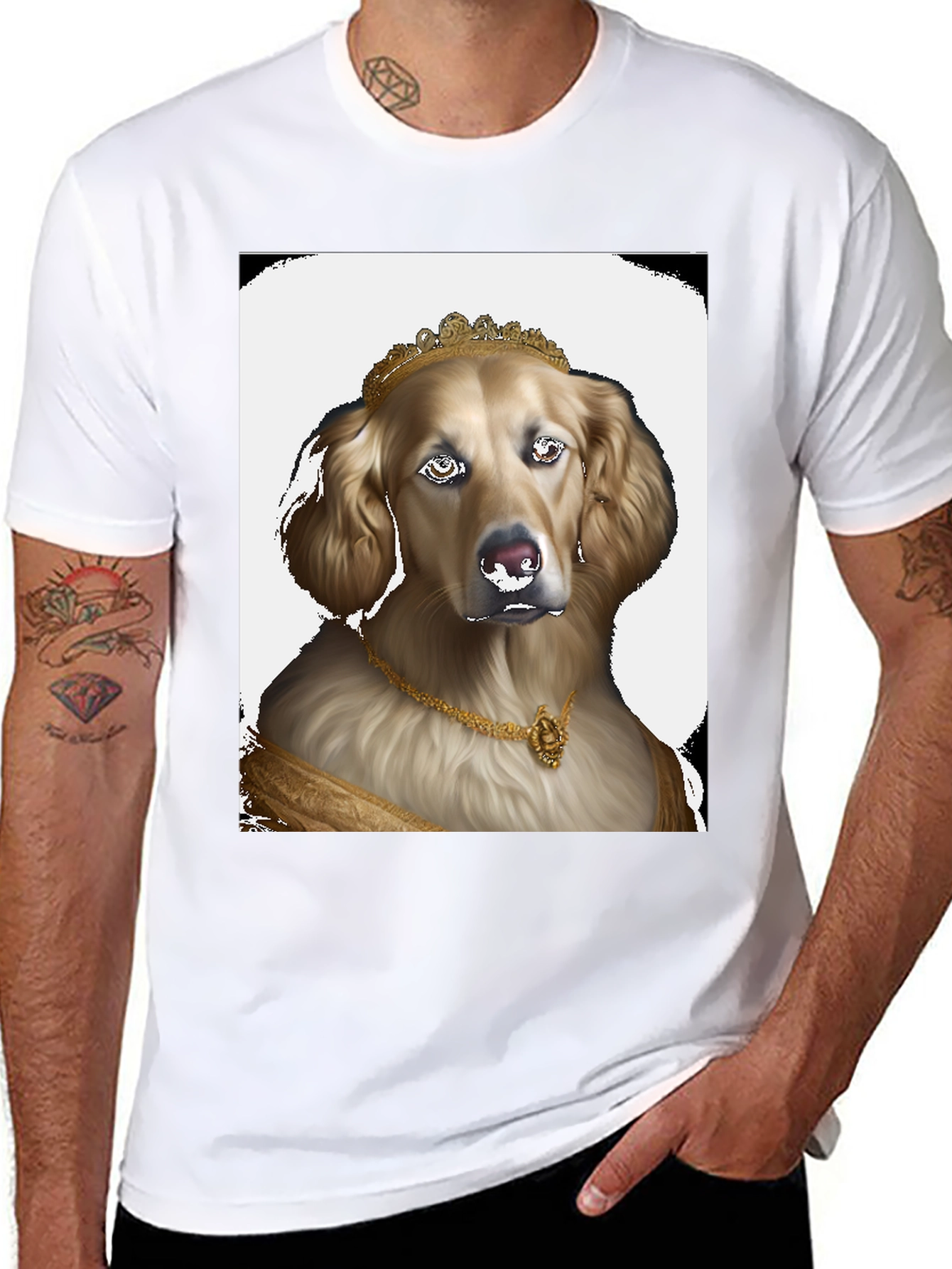 Dog Queen Graphic Tee - Black Cotton T-Shirt