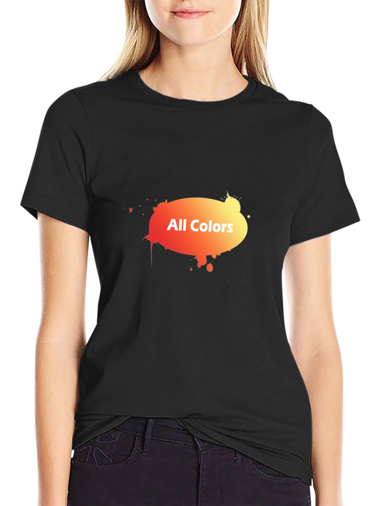All Colors Graphic Black T-Shirt