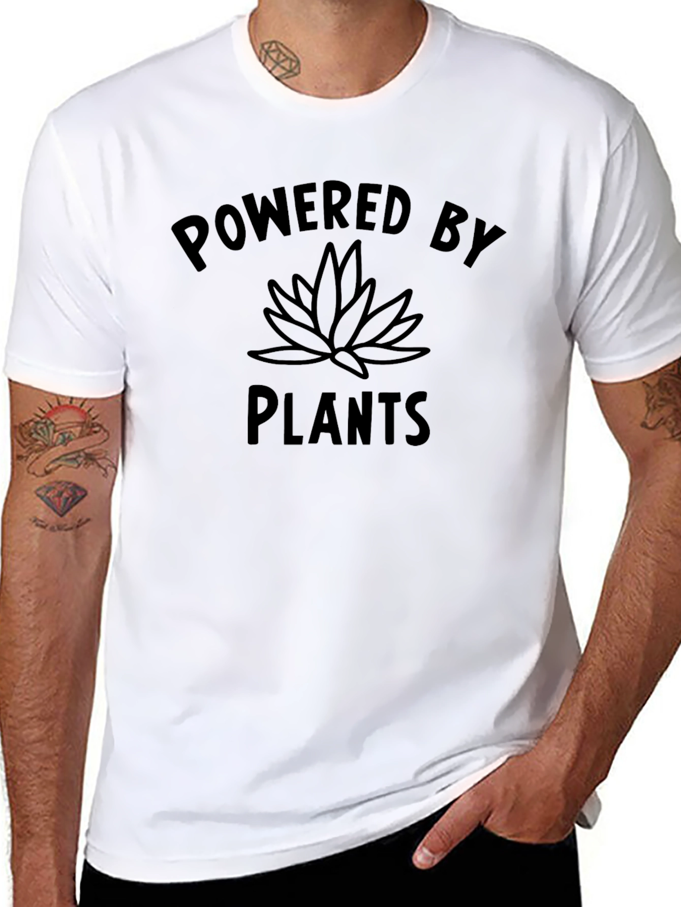Powered By Plants T-Shirt | Vegan Lifestyle Tee