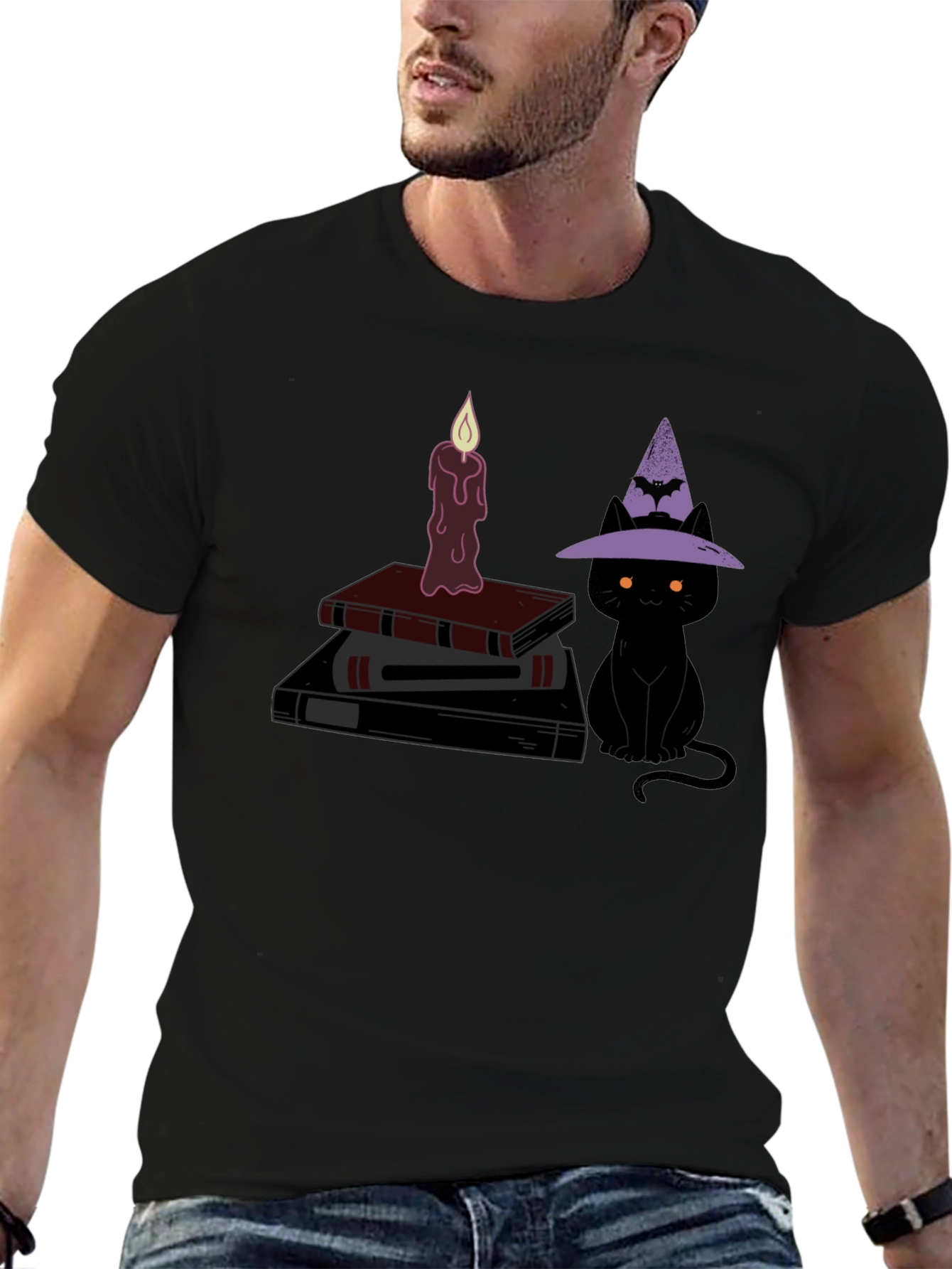 Halloween Witch Cat T-Shirt