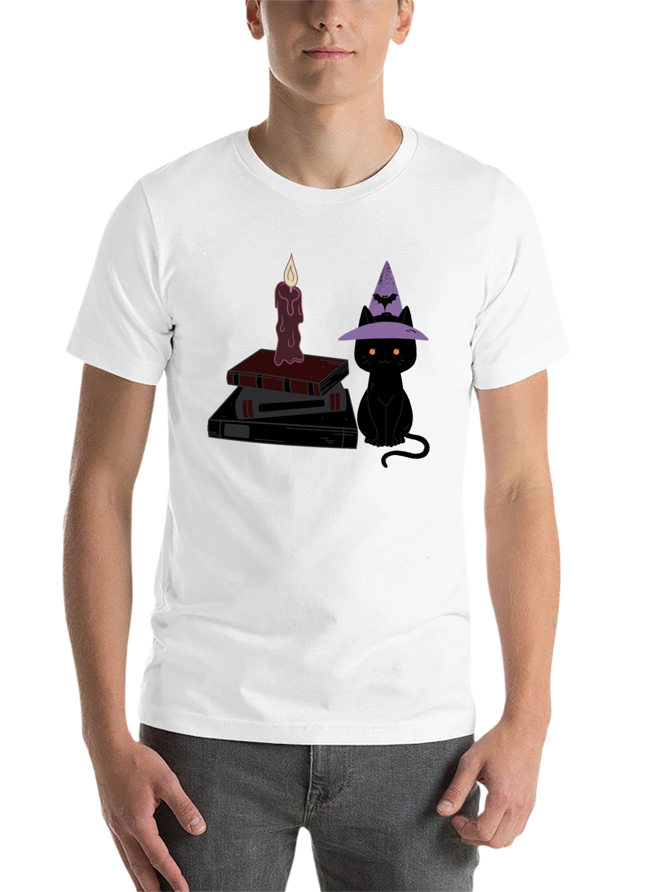Halloween Witch Cat T-Shirt
