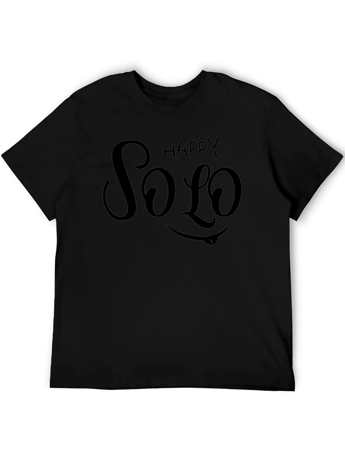 Happy Solo Black T-Shirt - Express Yourself!
