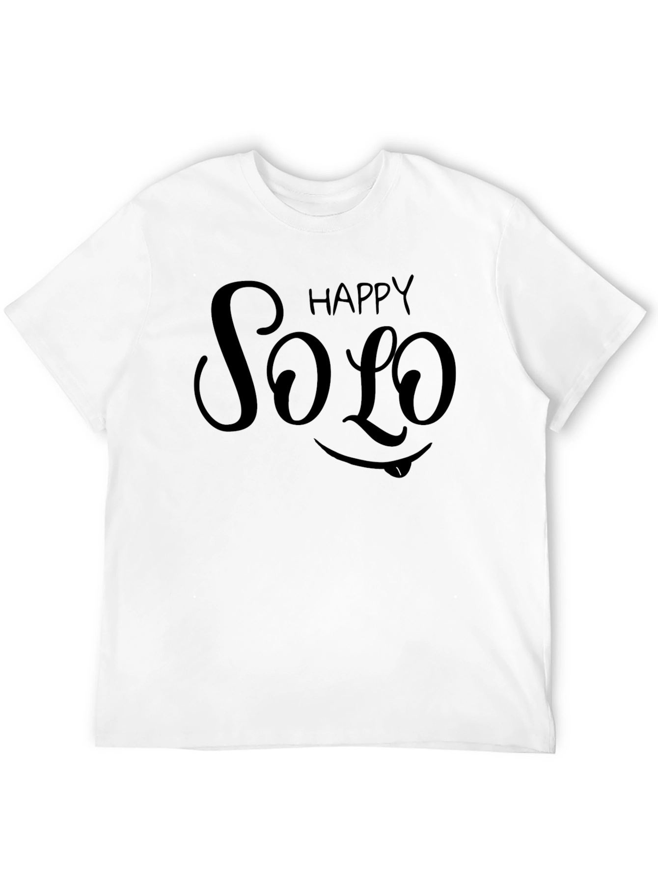 Happy Solo Black T-Shirt - Express Yourself!