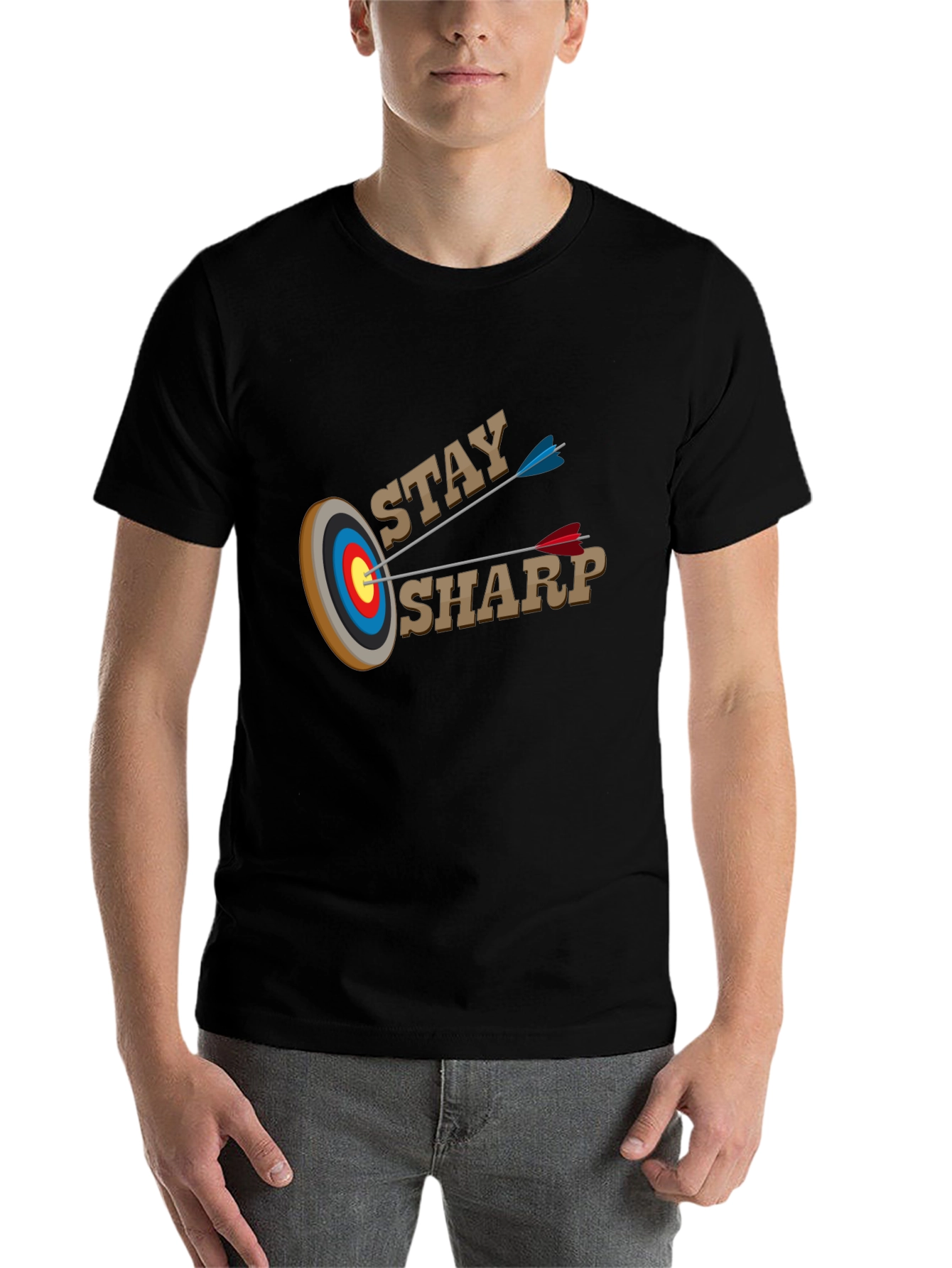 Stay Sharp T-Shirt - Archery Target Design