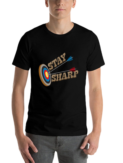 Stay Sharp T-Shirt - Archery Target Design