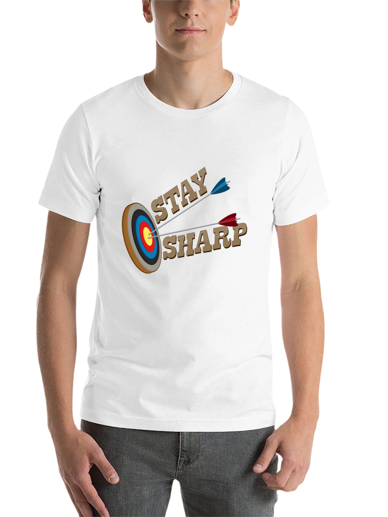Stay Sharp T-Shirt - Archery Target Design