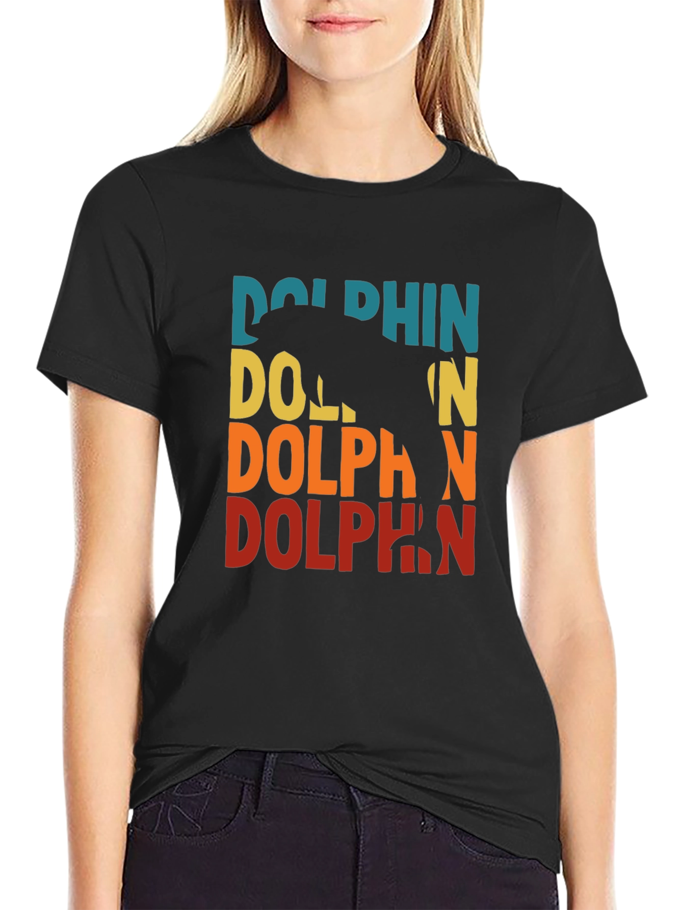 Retro Dolphin Graphic T-Shirt