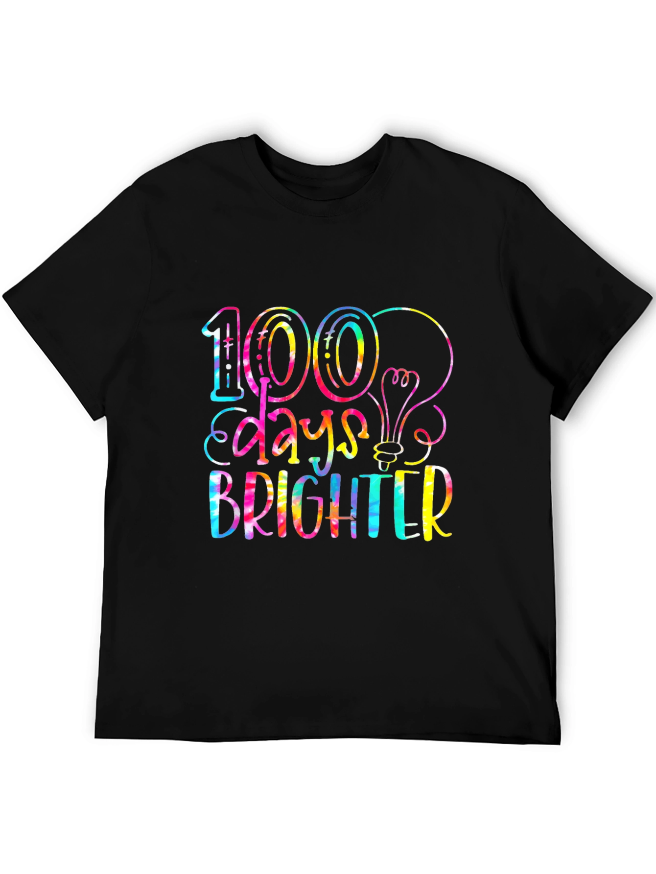 100 Days Brighter Tie Dye Graphic Tee