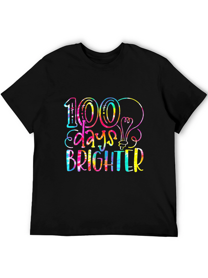 100 Days Brighter Tie Dye Graphic Tee