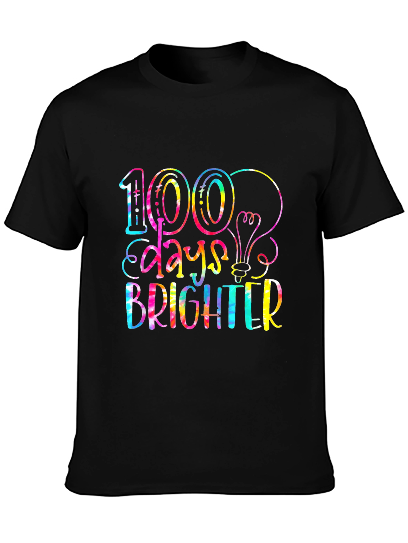 100 Days Brighter Tie Dye Graphic Tee