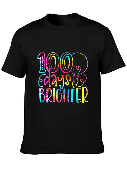 100 Days Brighter Tie Dye Graphic Tee