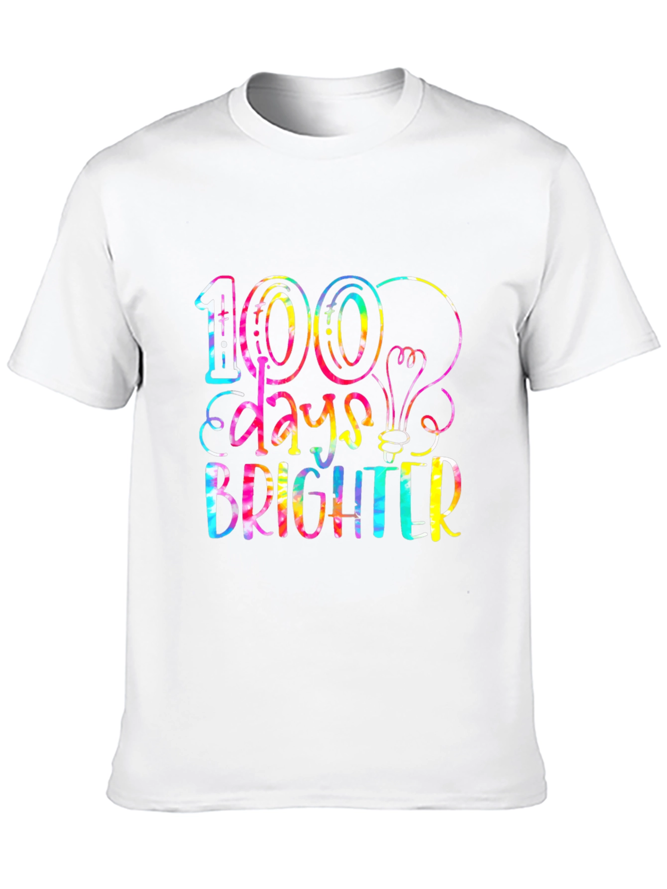 100 Days Brighter Tie Dye Graphic Tee