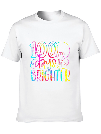 100 Days Brighter Tie Dye Graphic Tee