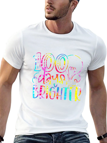 100 Days Brighter Tie Dye Graphic Tee