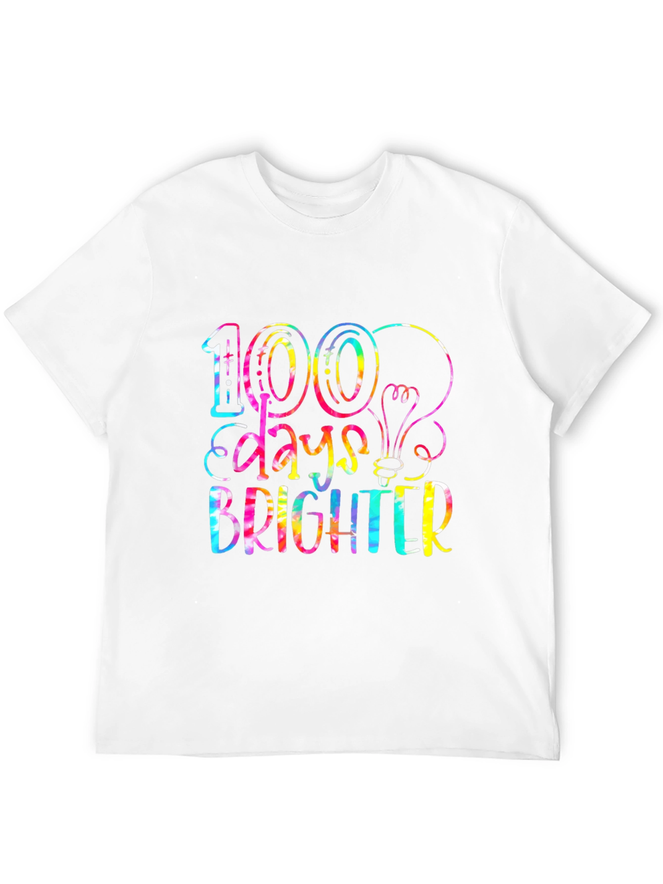 100 Days Brighter Tie Dye Graphic Tee